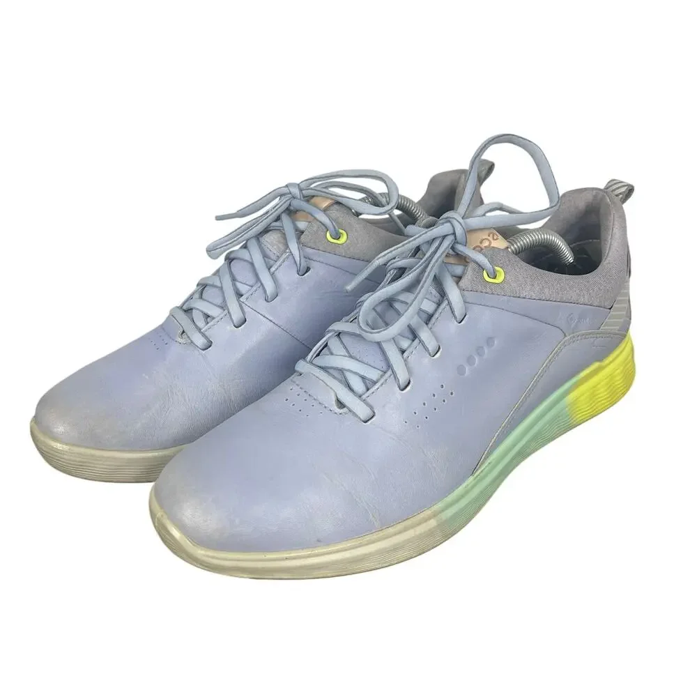ECCO Womens 8.5 Preppy Athleisure Outdoors Leather S-Three GORE-TEX Golf Shoe